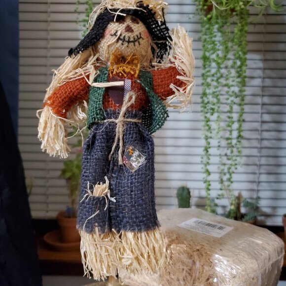 Fall Harvest 16” Colorful Scarecrow Pick - Picture 2 of 9